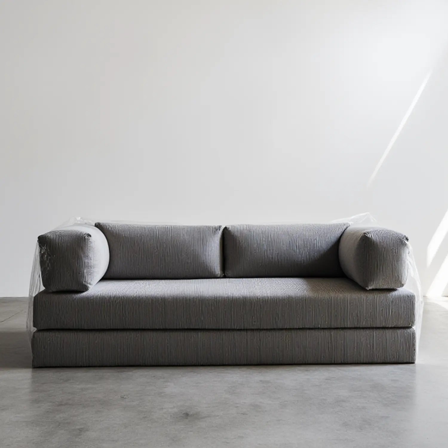 Sofá Cama Bloom Tecido Boucle Cinza - Sofá na Caixa