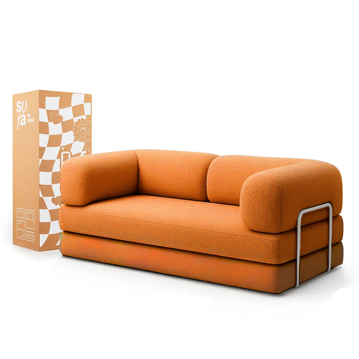 Sofá Cama Bloom Laranja