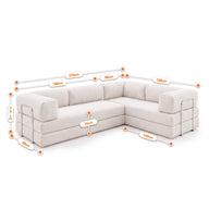 Sofá Cama Bloom Duo - Linho