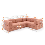 Sofá Cama Bloom Duo - Terracota