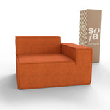 Sofá Modular Pelion 1 lugar Canto em L Direito Boucle - Laranja - Sofá na Caixa