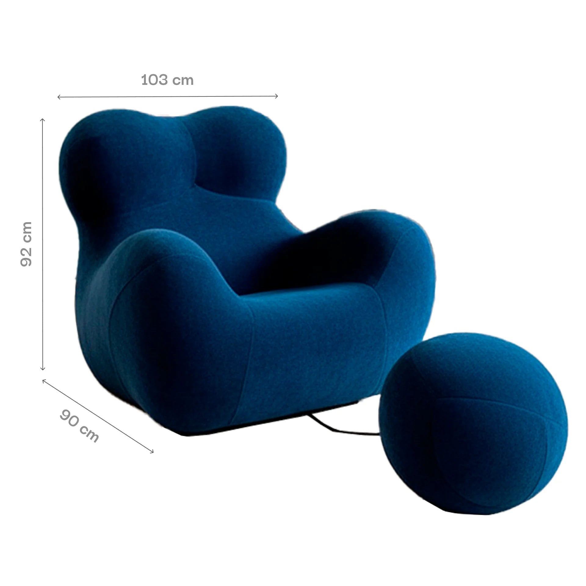 Sofá na Caixa Palla  -  Azul