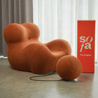 Sofá na Caixa Palla  - Laranja · detalhe na cor laranja · vista 4