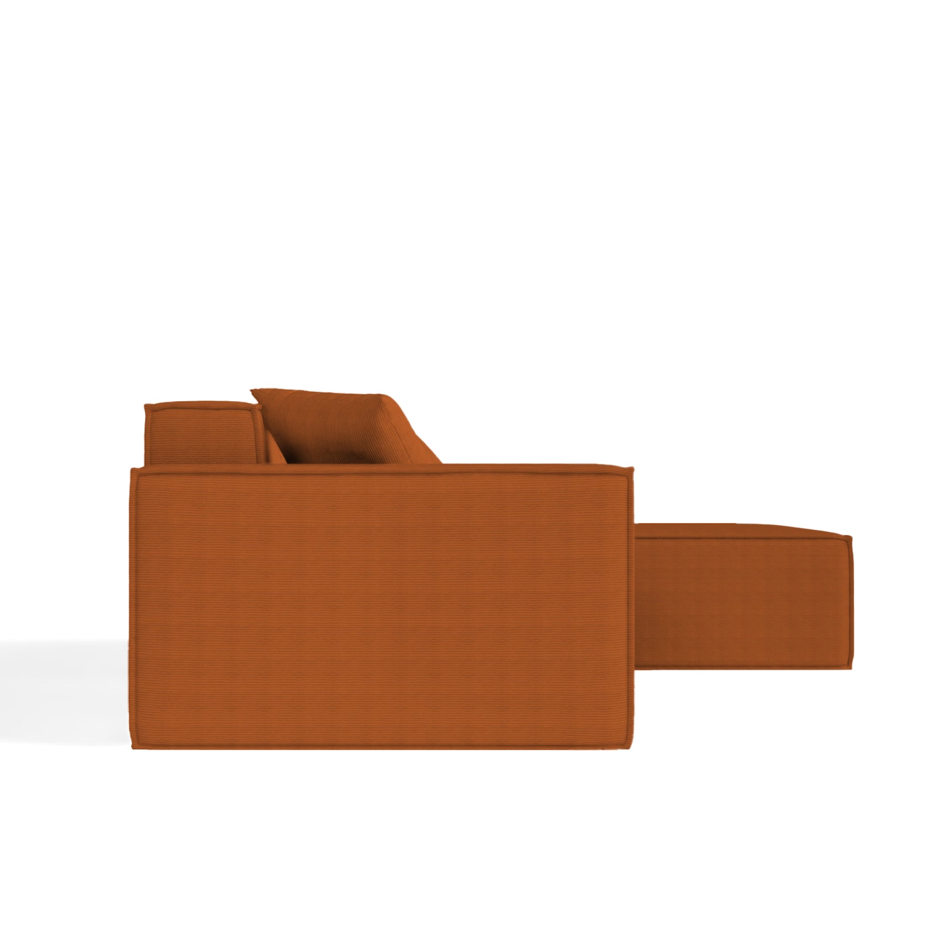 Sofá Modular Pelion 3 Lugares com 1 Chaise - Laranja