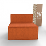 Sofá Modular Pelion 1 lugar Poltrona em Boucle - Laranja - Sofá na Caixa