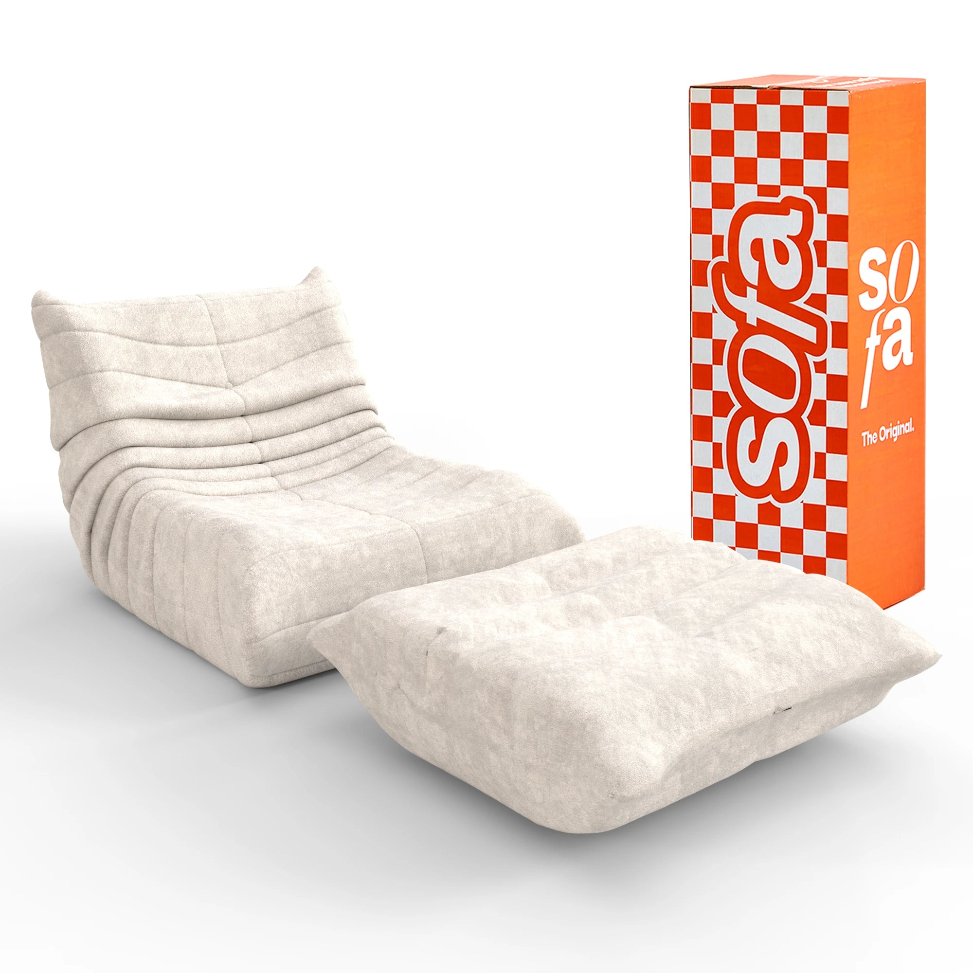 Kit Poltrona Design 1973 + Apoio para pés - Linho