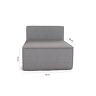 Sofá Modular Pelion 1 lugar Canto em L Direito Boucle - Cinza · detalhe na cor cinza