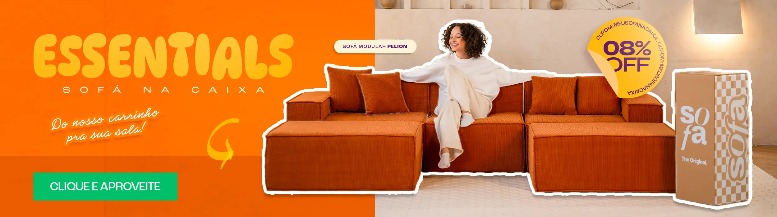 Banner Poltrona ON da Sofá na Caixa