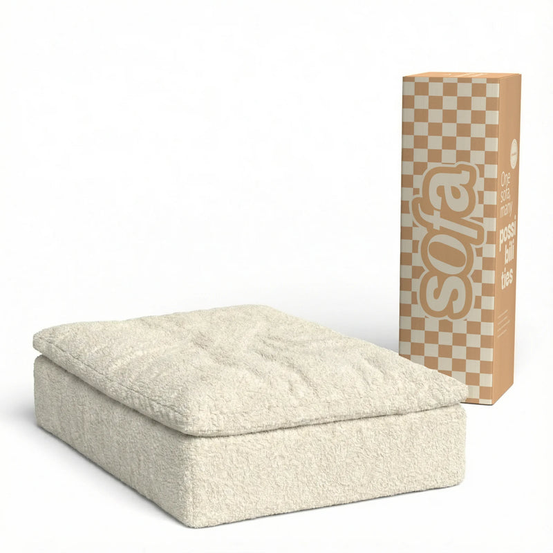 Apoio para o pé em Boucle - Sofá na Caixa Sienna - Off-White