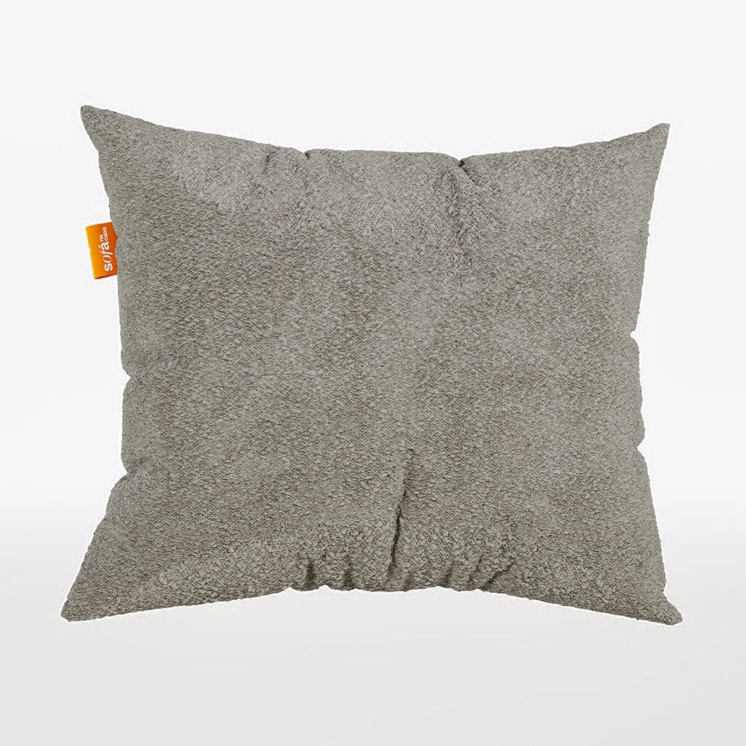 Almofada Tecido Bouclé  - Cor Cinza - 45x45cm - Sofá na Caixa