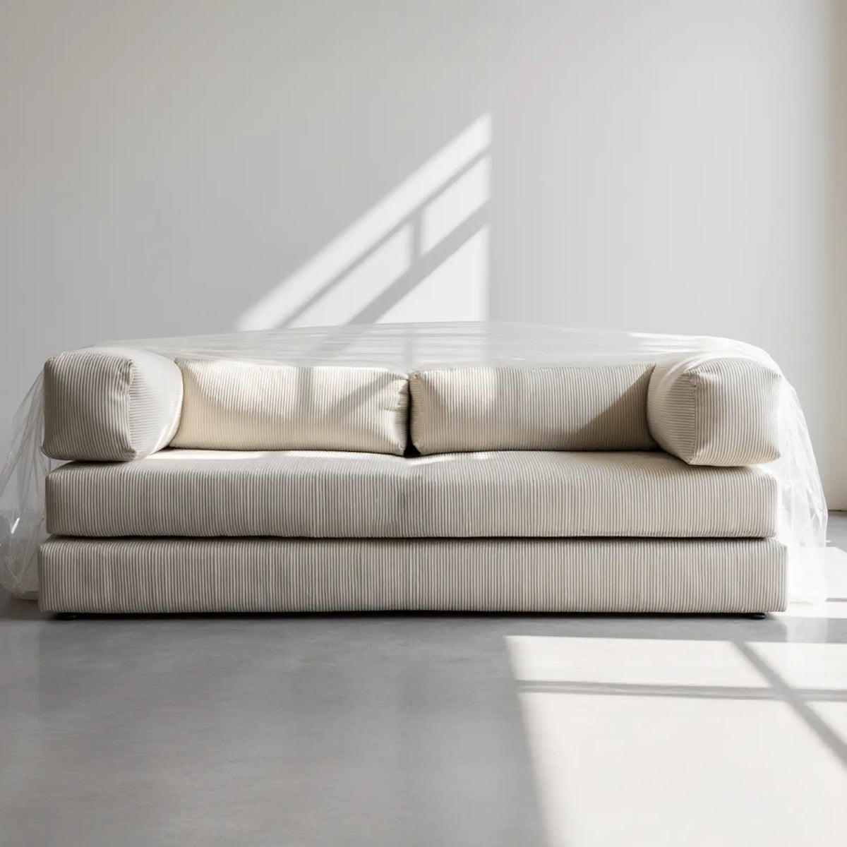 Sofá Cama Bloom - Sofá na Caixa + Apoio de Pé Bloom Tecido Boucle Linho Grátis · em tecido linho · vista 10