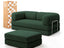 Sofá Cama Bloom - Sofá na Caixa + Apoio de Pé Bloom Tecido Boucle Verde Musgo
