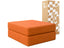 Chaise / Apoio de pé Sofá Cama Bloom Tecido Boucle Laranja
