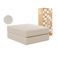 Chaise / Apoio de pé Sofá Cama Bloom Tecido Boucle Laranja · em tecido bouclê