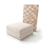 Chaise / Apoio de pé Sofá Cama Bloom Tecido Cotelê Linho - Sofá na Caixa