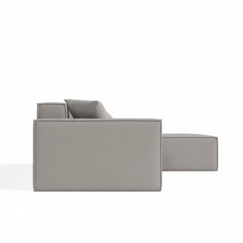 Sofá Modular Pelion 3 Lugares com 1 Chaise - Cinza