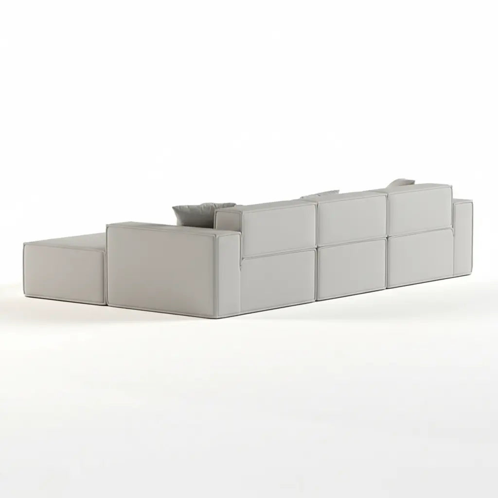 Sofá Modular Pelion 3 Lugares com 1 Chaise - Cinza · vista 12