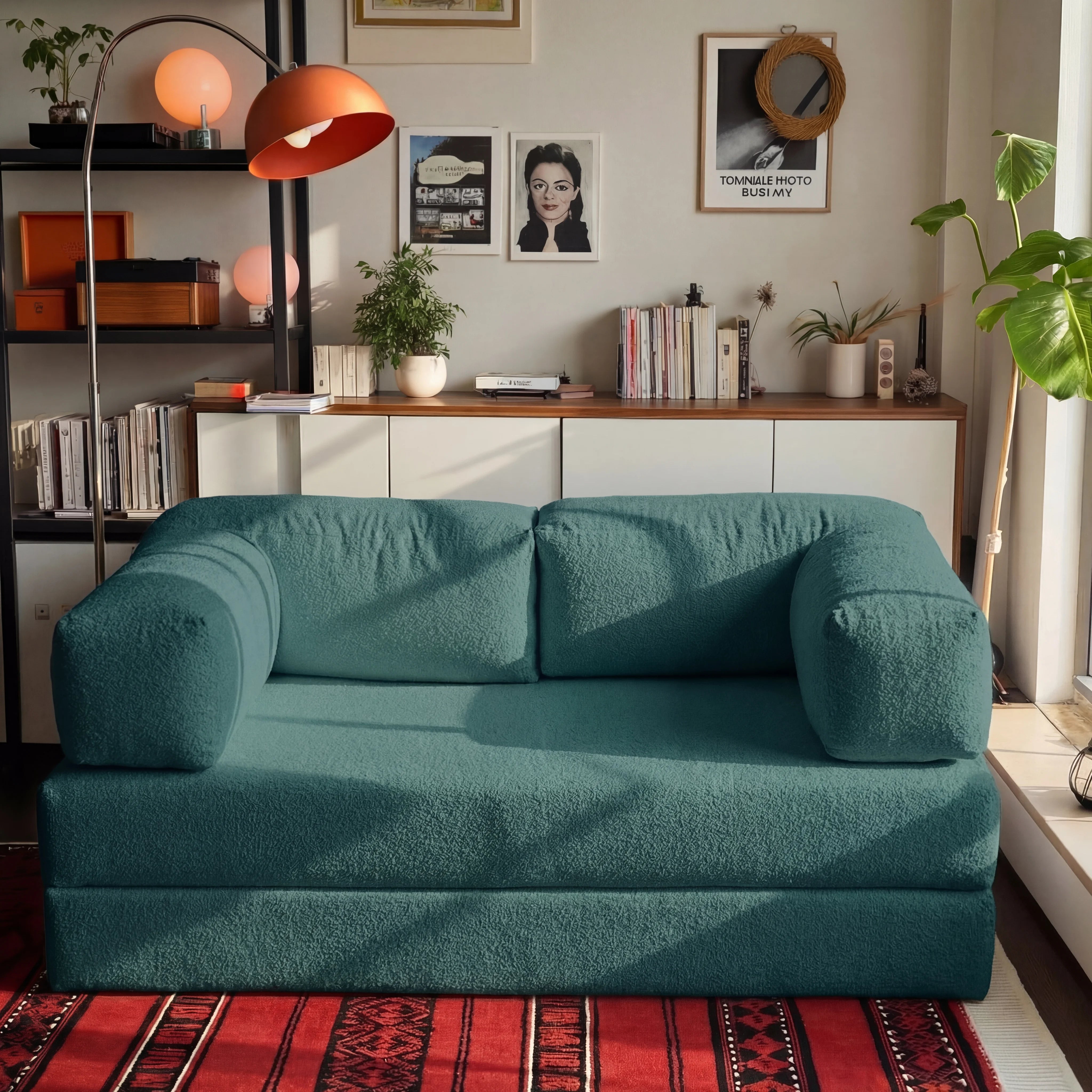 Sofá Cama Bloom Tecido Boucle Verde Musgo - Sofá na Caixa