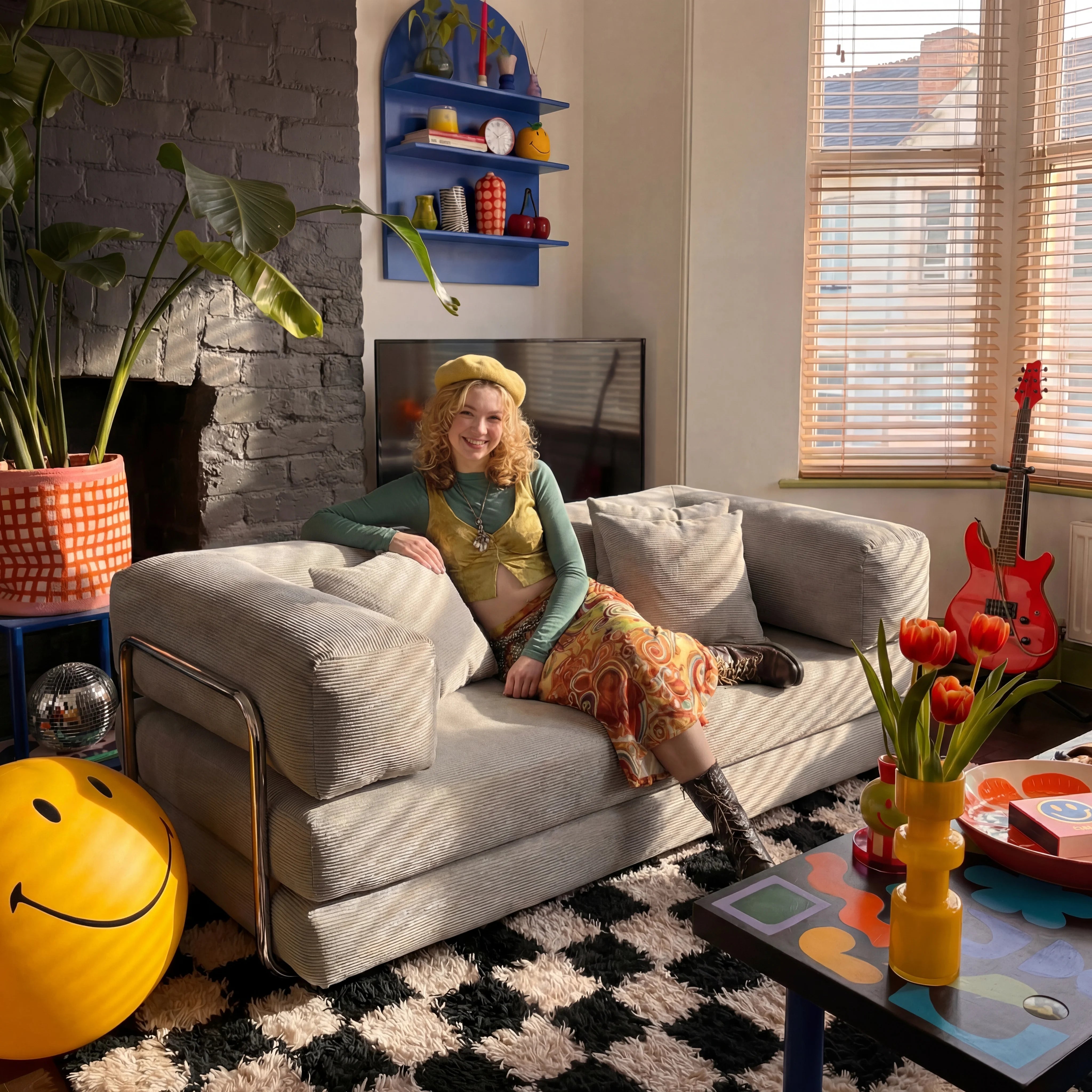 Sofá Cama Bloom - Sofá na Caixa + Apoio de Pé Bloom Tecido Cotelê Cinza · vista 12