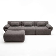 Sofá na Caixa modular Horizon 3 lugares em Boucle - Preto · vista 6
