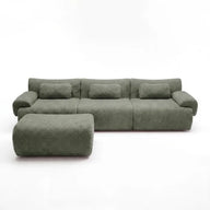 Sofá na Caixa modular Horizon 3 lugares em Boucle - Verde · vista 16