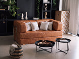 Sofa Cama Bloom Poli-Couro Marrom