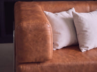 Sofa Cama Bloom Poli-Couro Marrom