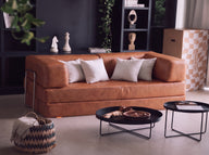 Sofa Cama Bloom Poli-Couro Marrom