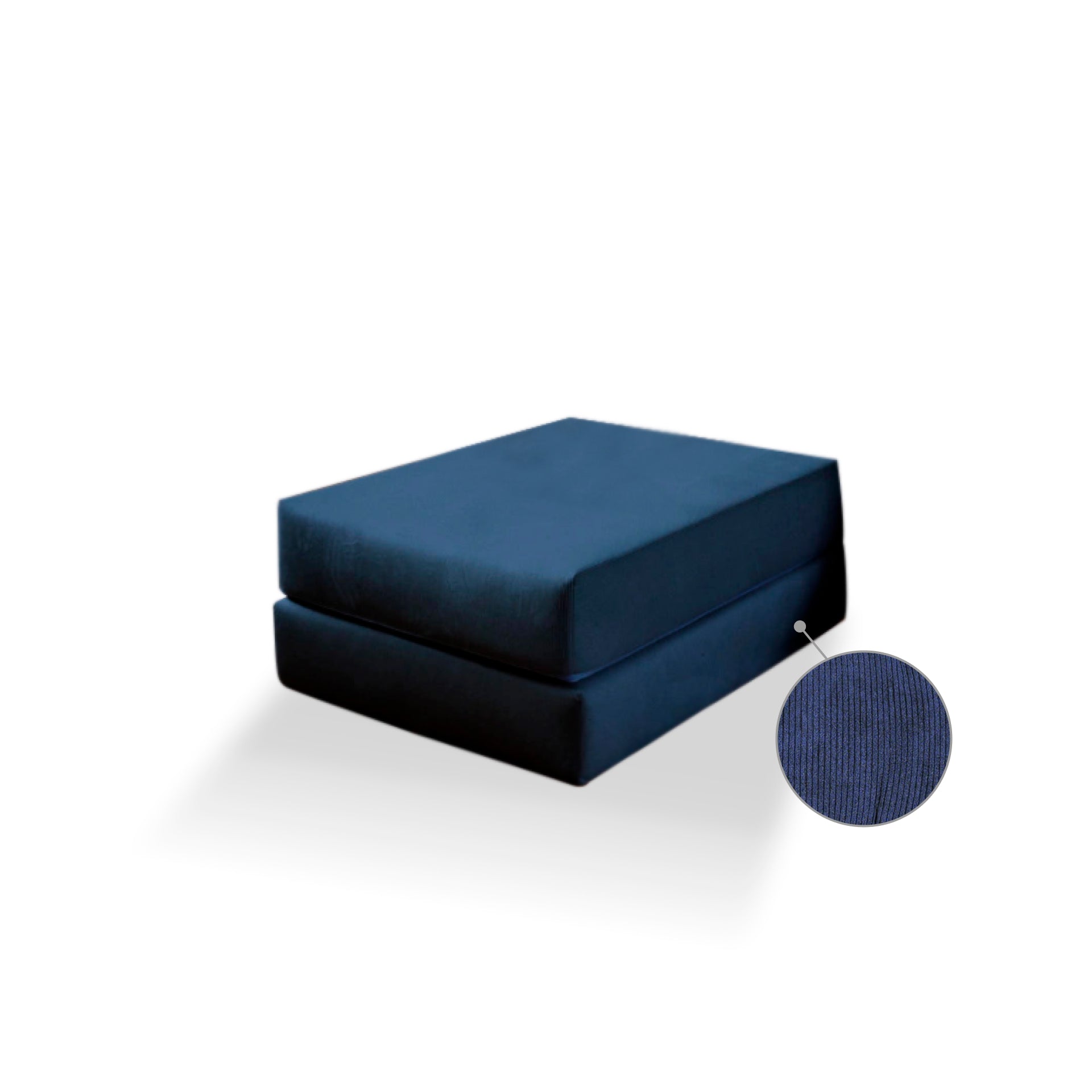 Chaise / Apoio de pé Sofá Cama Bloom Tecido Cotelê  Azul