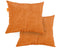 Kit 2 Almofada Tecido Bouclé - Cor Laranja - 45x45cm