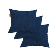 Kit 3 Almofadas Tecido Bouclé - Cor Azul - 45x45cm - Sofá na Caixa