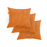 Kit 3 Almofadas Tecido Bouclé - Cor Laranja - 45x45cm - Sofá na Caixa