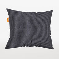 Kit 4 Almofada Tecido Côtelé Prime - Cor Cinza - 45x45cm · detalhe das almofadas