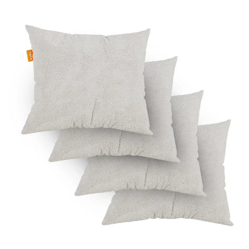Kit 4 Almofadas Tecido Bouclé - Cor Linho - 45x45cm - Sofá na Caixa