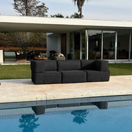 Lounge Zimma com 3 Módulos Preto - Sofá na Caixa