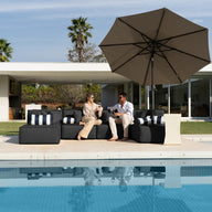Lounge Zimma com 6 Módulos Preto · detalhe na cor preto