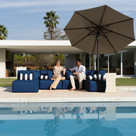 Lounge Zimma com 6 Módulos Azul · detalhe na cor azul