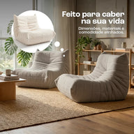 Poltrona Design 1973 Cinza 1 unidade Sofá na Caixa · vista 10
