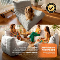 Poltrona Design 1973 Cinza 1 unidade Sofá na Caixa · vista 5
