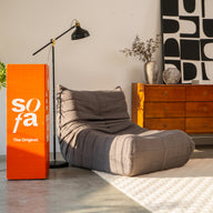 Poltrona Design 1973 Cinza 2 unidades Sofa na Caixa · em ambiente decorado · vista 2