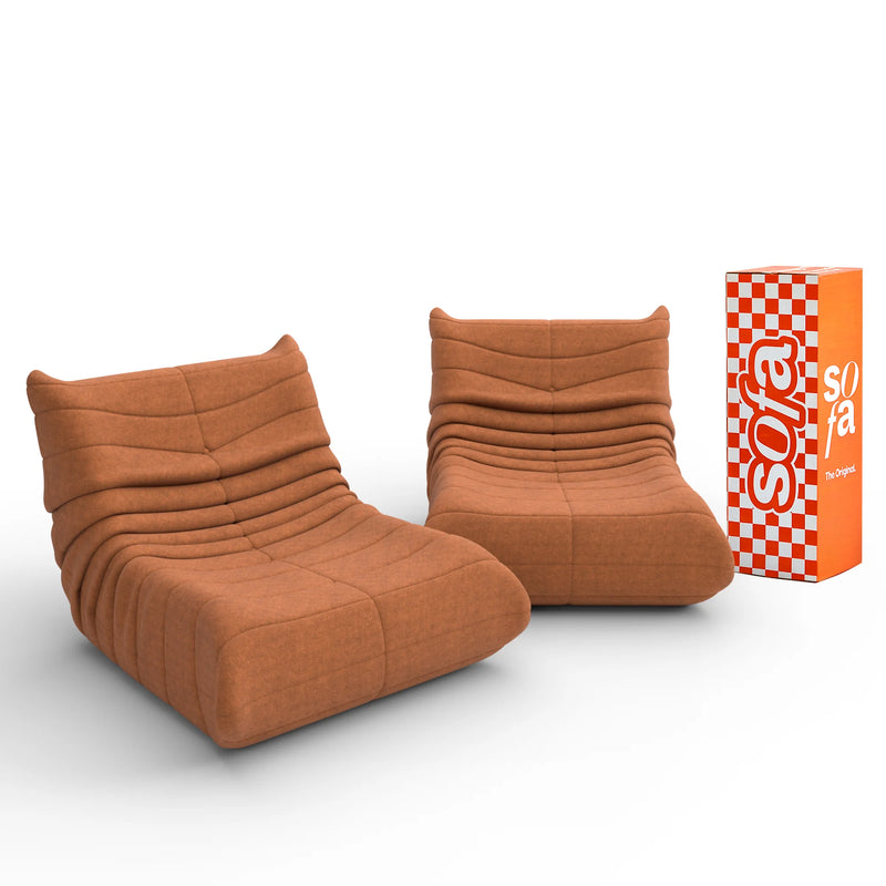 Poltrona Design 1973 Laranja 2 unidades Sofa na Caixa - Sofá na Caixa