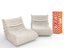 Poltrona Design 1973 Linho 2 unidades Sofa na caixa
