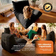 Poltrona Design 1973 Preto 1 unidade Sofá na Caixa · vista 5