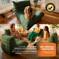 Poltrona Design 1973 Verde 1 unidade Sofá na Caixa · vista 5