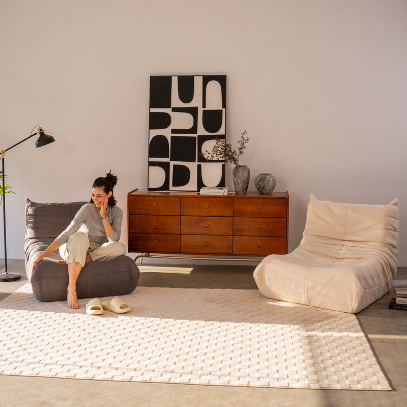 Poltrona Design 1973 Verde 2 unidades Sofá na Caixa · em ambiente decorado