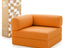 Poltrona do Sofá Cama Bloom Tecido Boucle Laranja - Sofá na Caixa