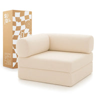 Poltrona do Sofá Cama Bloom Tecido Boucle Linho - Sofá na Caixa