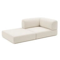 Sofá Cama Bloom - Sofá na Caixa + Poltrona Bloom Tecido Boucle Linho · em tecido linho · vista 3