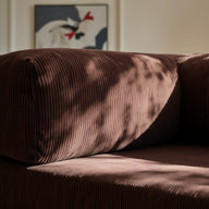 Poltrona do Sofá Cama Bloom Tecido Boucle Marrom - Sofá na Caixa · detalhe na cor marrom · vista 10
