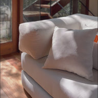 Chaise / Apoio de pé Sofá Cama Bloom Tecido Boucle Marrom